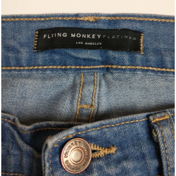 Flying Monkey Jeans Distressed Slim Boyfriend Denim L7598 Size 24 - Picture 8 of 10